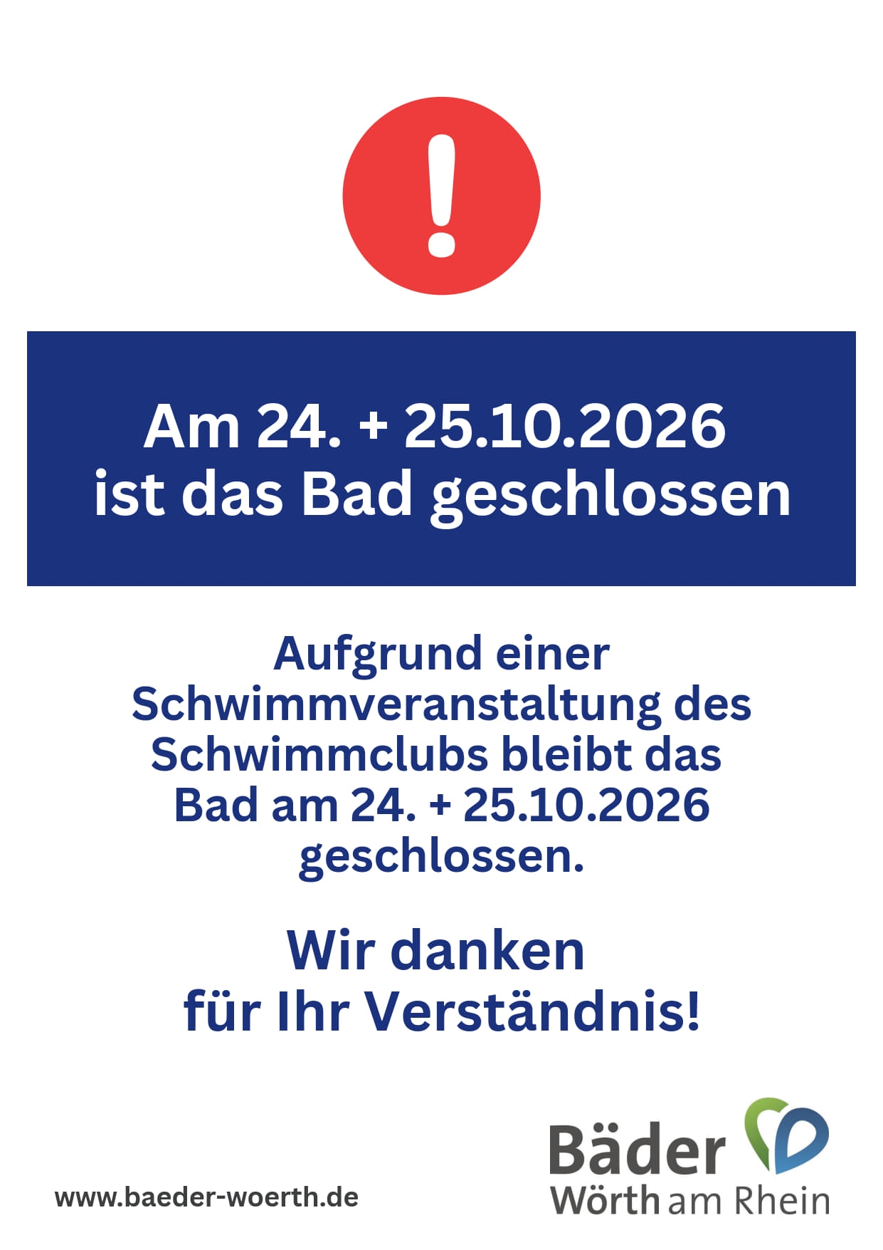 Bad geschlossen