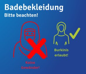 Badebekleidung Badebekleidung mit Bitte um Beachtung