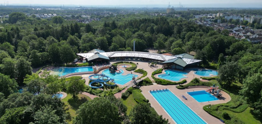 Luftbild vom Badepark